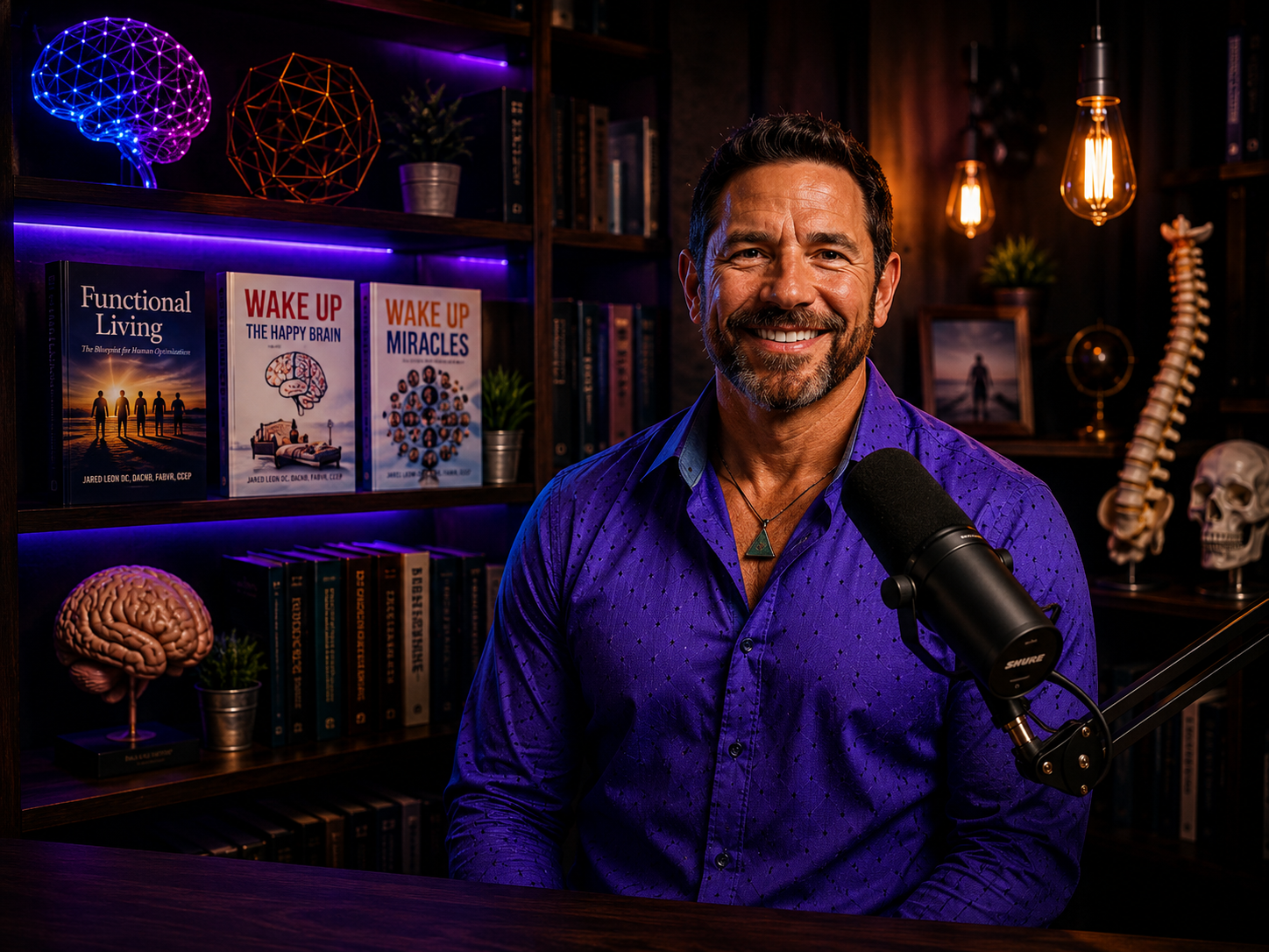 Dr. Jared Leon in the Functional Living Podcast studio